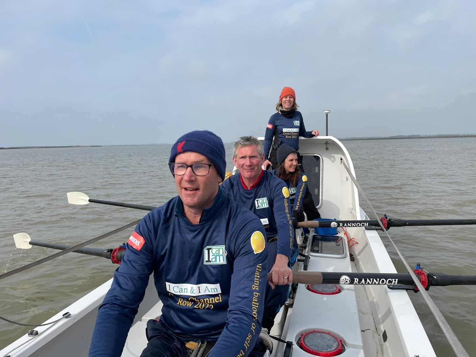 rowing across the channel